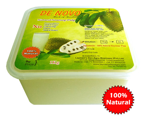 De Novo Brand Fresh Soursop Pulp